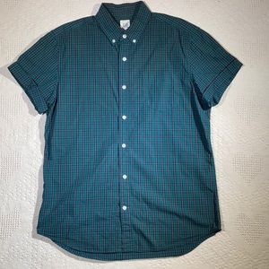 Gap green plaid short sleeve